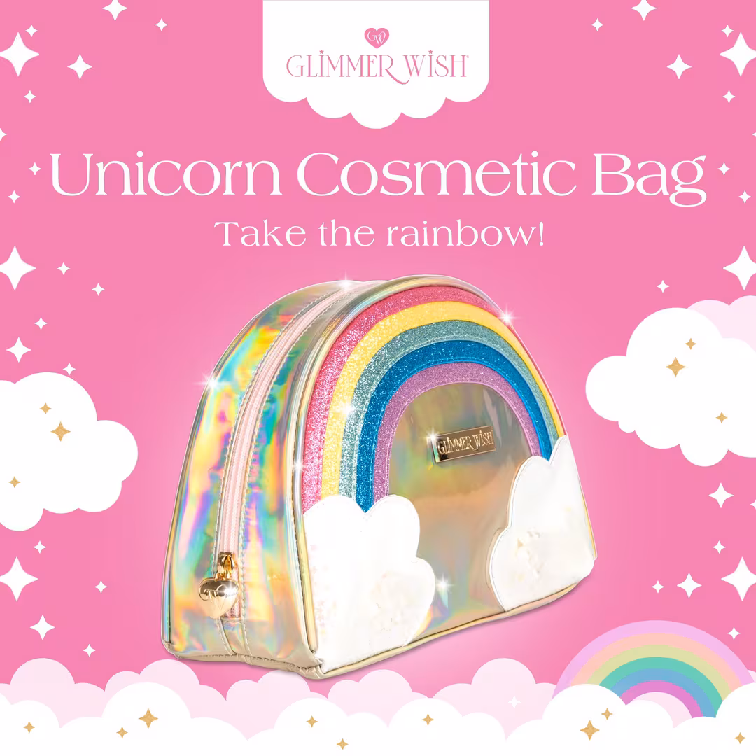 Glimmer Wish  Unicorn Cosmetic Bag