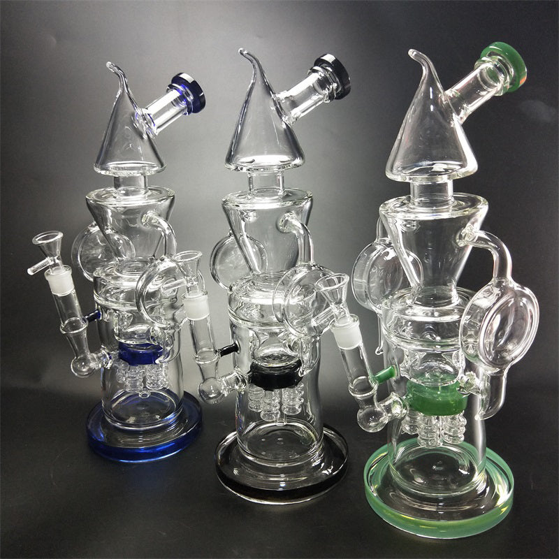 15 Triangle Recycler Glass Bong