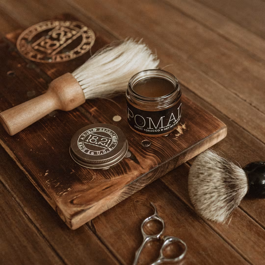 18.21 Man Made  Sweet Tobacco Medium Hold, High Shine Hair Styling Pomade