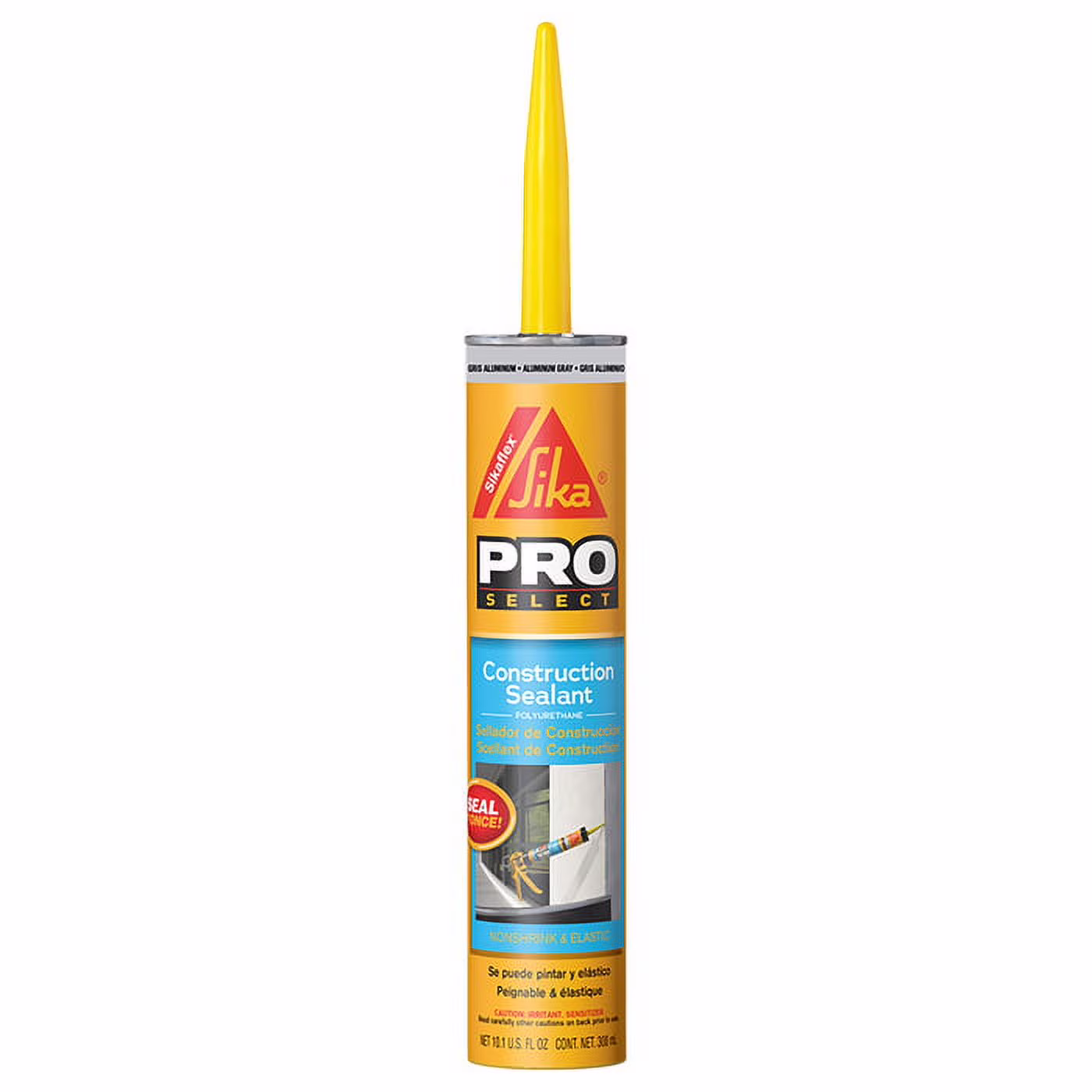 36-Pack of 10.1 oz Sika 654546 Aluminum Gray Sikaflex All Purpose Construction Sealant