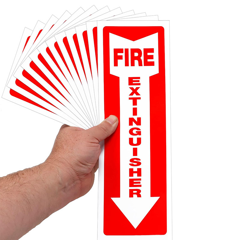 In-stock cross-border Amazon vinyl fire safety extinguisher label sticker FIRE sticker