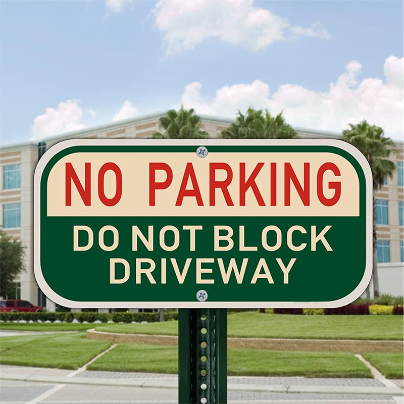 Amazon No Parking Driveway Sign - Signage to prohibit blocking the driving lane and safety passage