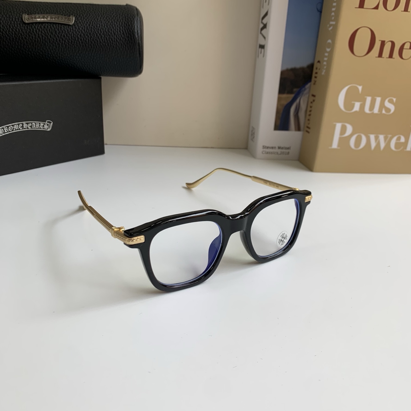 Chrome Hearts Cross-Detail Square-Frame Glasses
