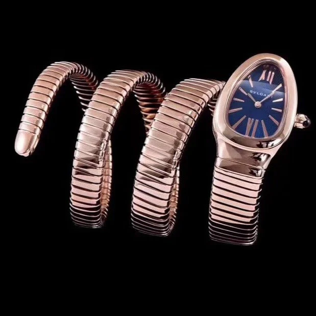 BVL Watch serpenti tubogas 35mm pink gold double spiral