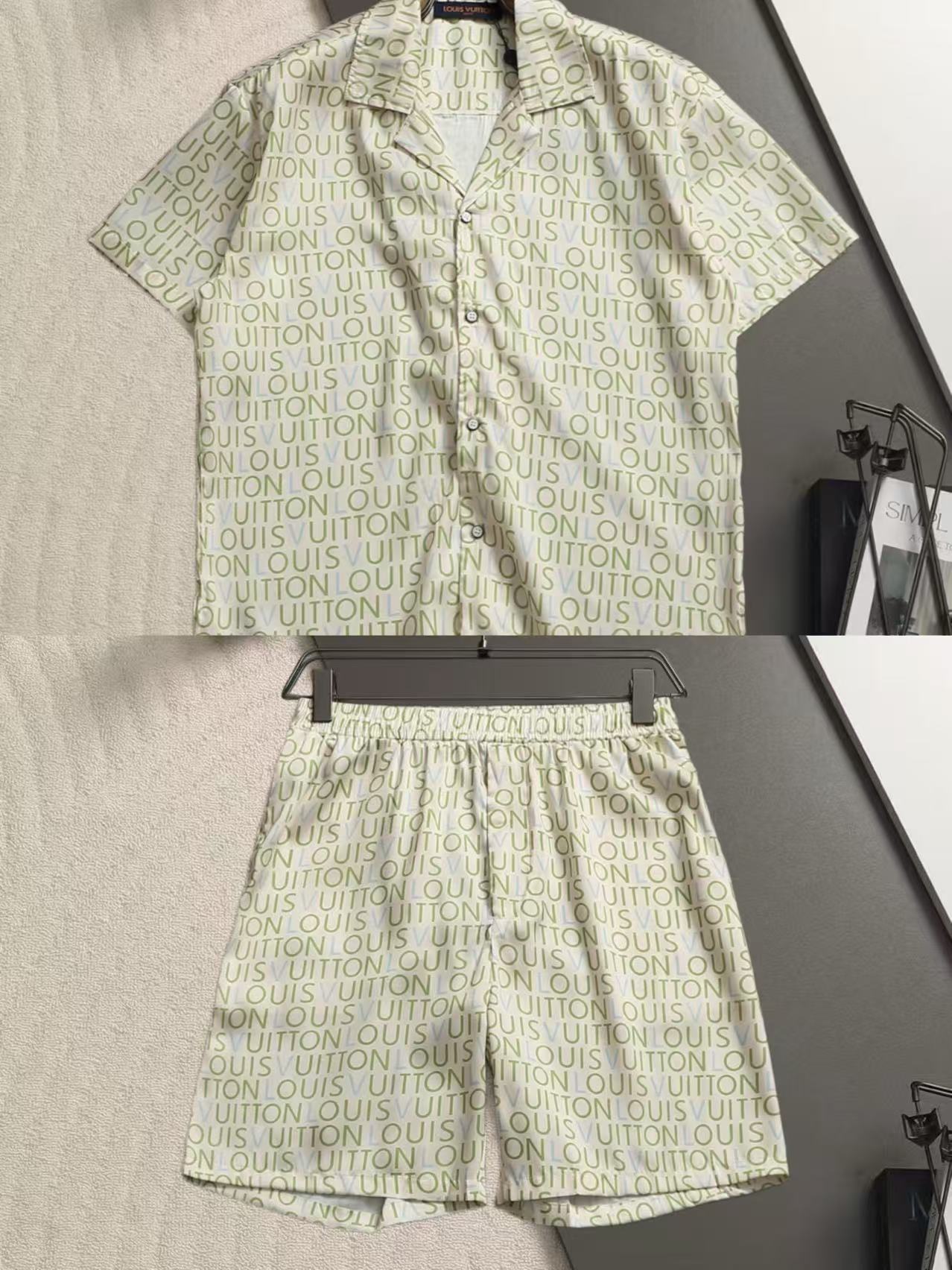 Silk fabric suit short-sleeved shirt short set