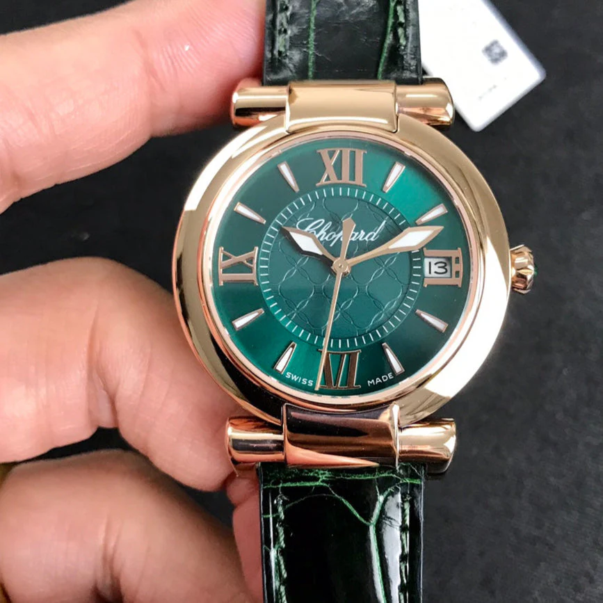 Chopard Watch Impepiale 36mm Pink Gold Dark Green Dial