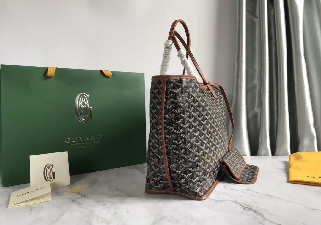 Replica Goyard GMLTY01CL03P Saint Louis GM Bag Black with Brown