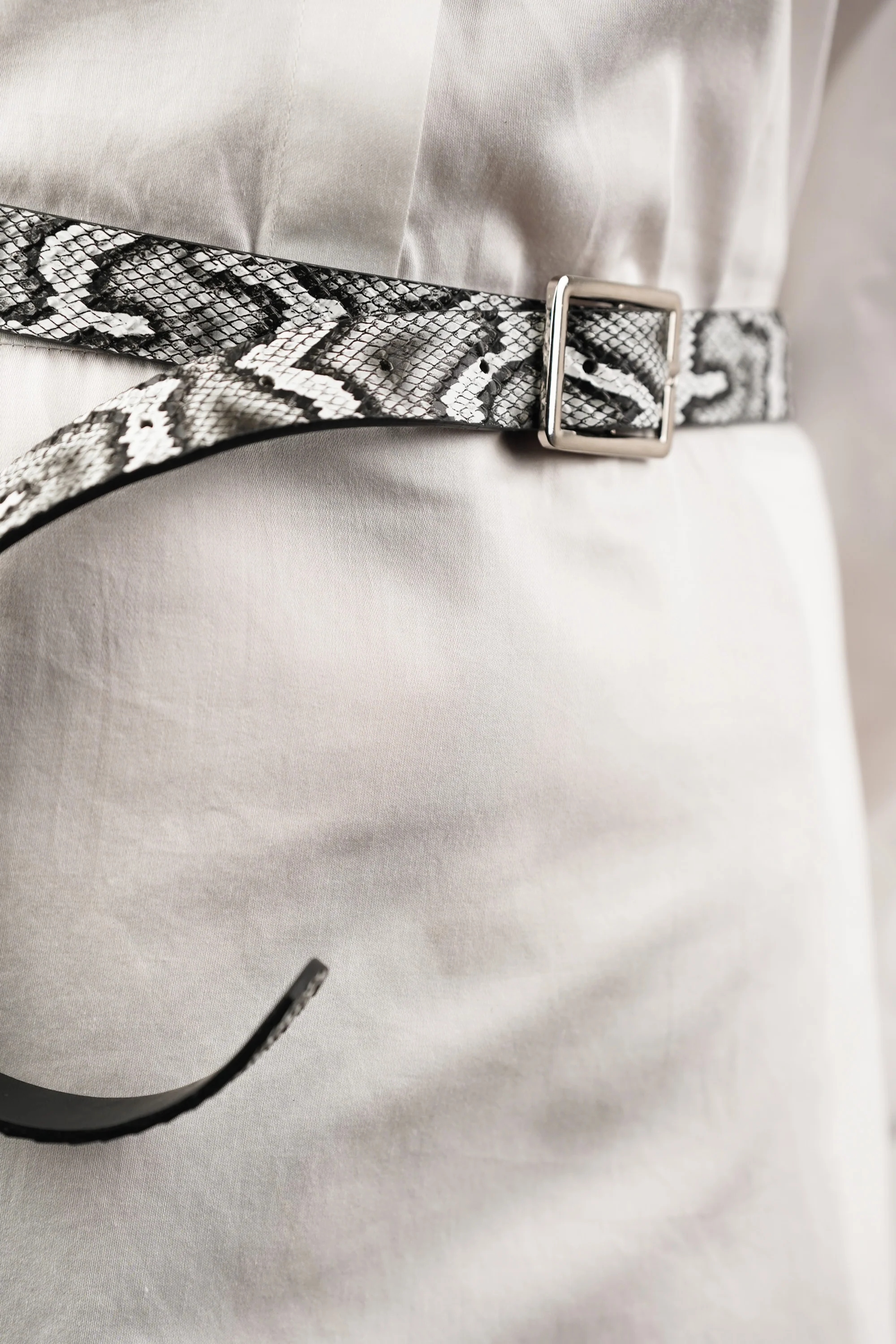 Snake Print Waist Belt with Utility Bags