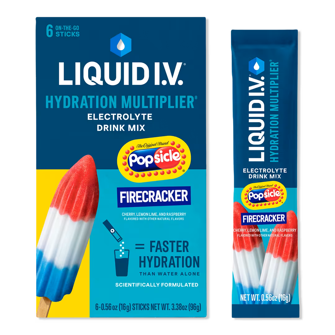 LIQUID I.V.  Hydration Multiplier Electrolyte Drink Mix Popsicle Firecracker