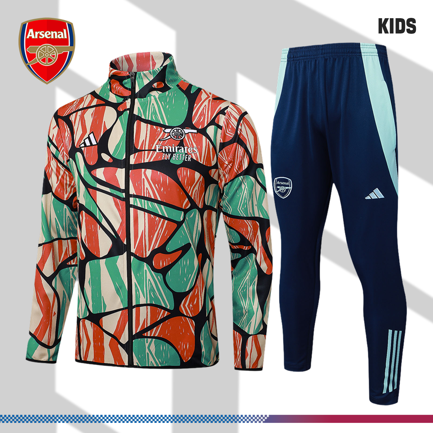 2024/2025 Arsenal Kids Full Zip Training Wear (Kids Kit)