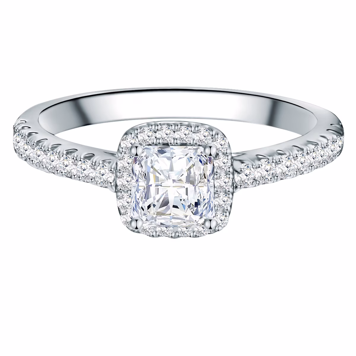 Ring aus Sterling Silber in silber mit Zirkonia
