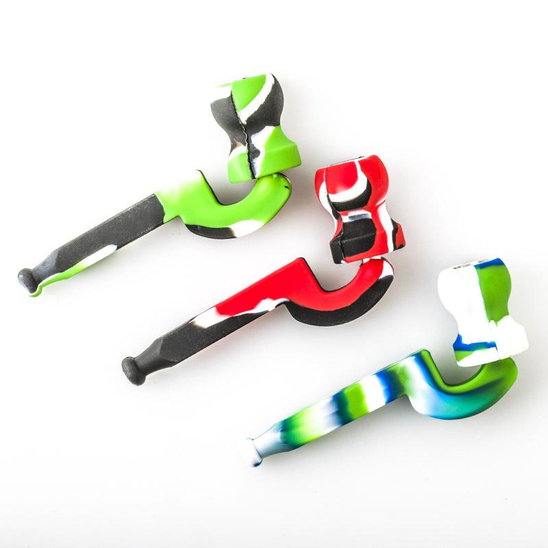 Camouflage Silicone Sherlock Weed Pipe (Random Color)