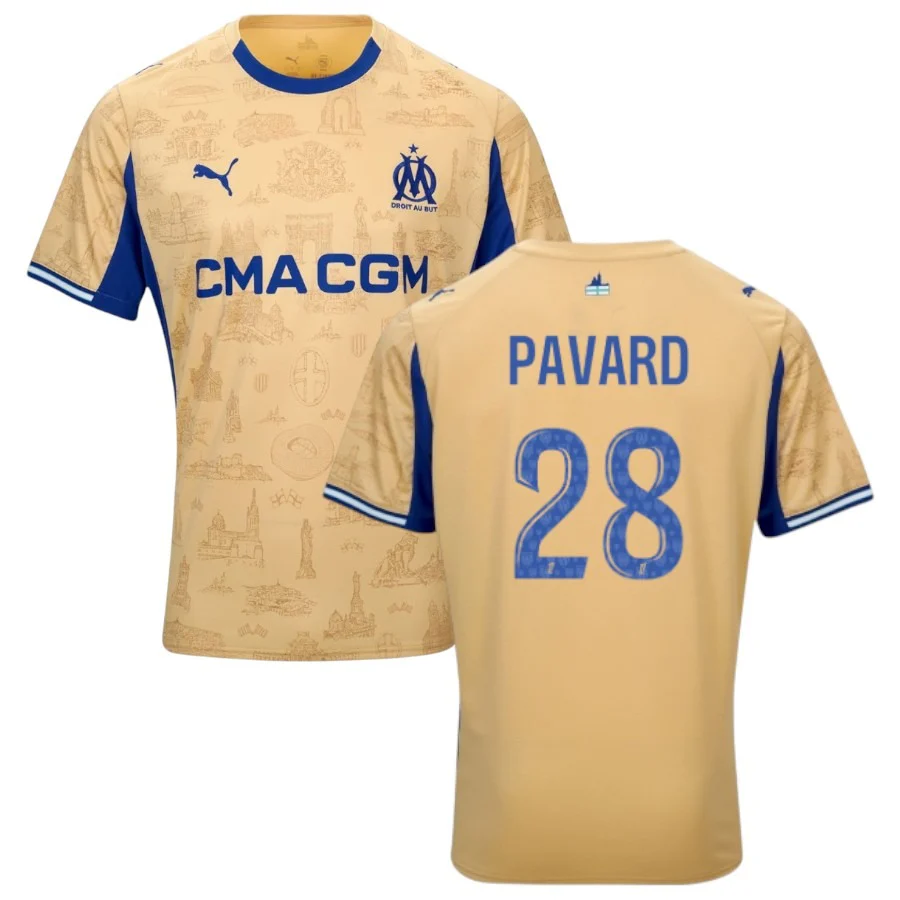 Marseille Pavard Gold Fourth Jersey Men 2025 2026