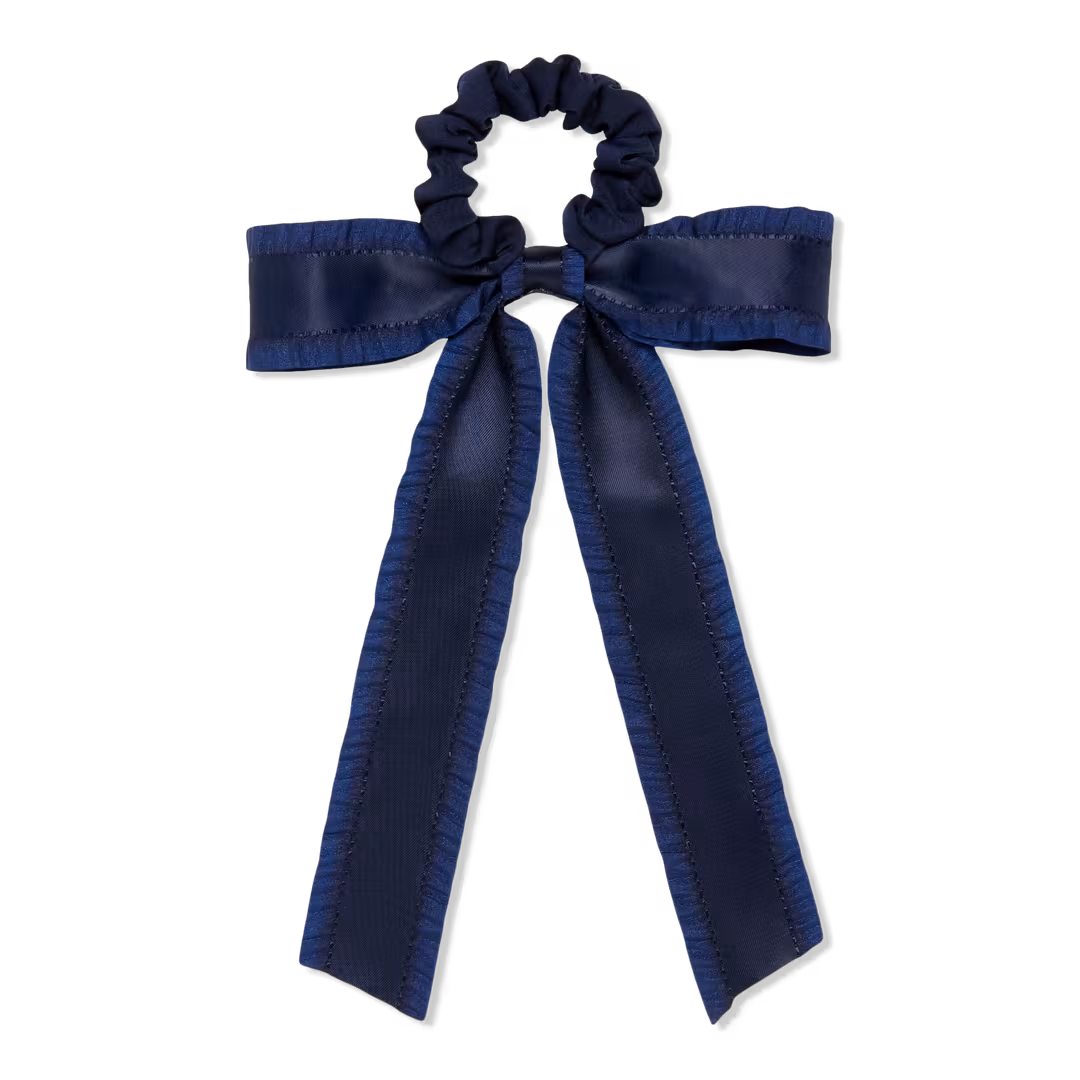 Wet Brush  Wet Brush x Hill House Navy Ruffle Bow Scrunchie
