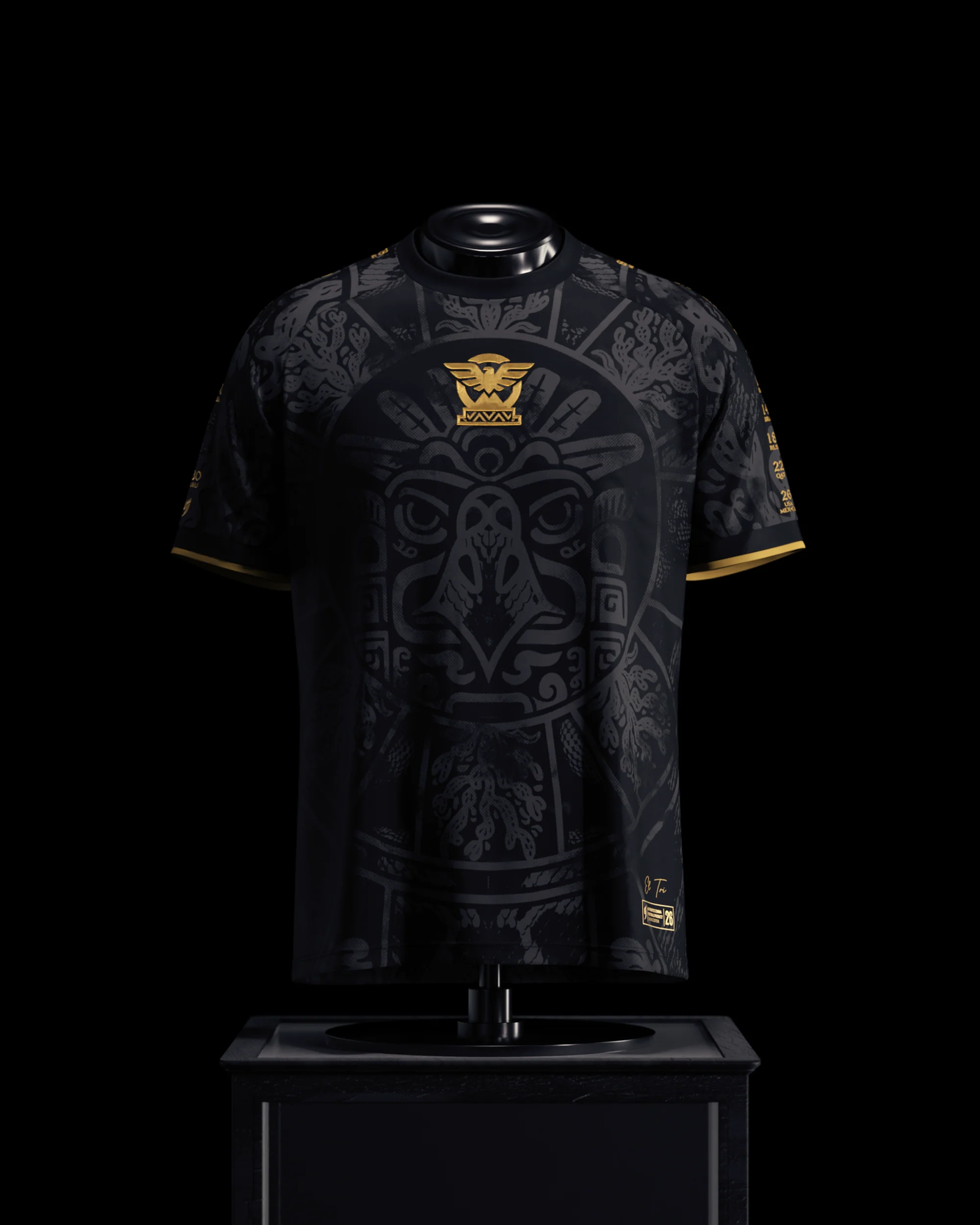 Mexico Heritage Jersey (2026WC Edition) - Black - Pre-Order 3 (Mid August)