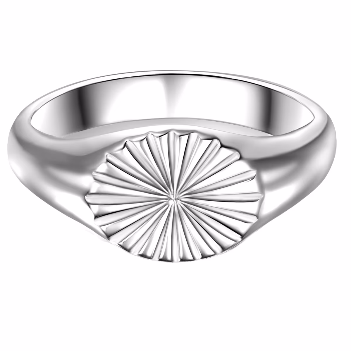 Ring Geometrische Form Sterling Silber in Silber