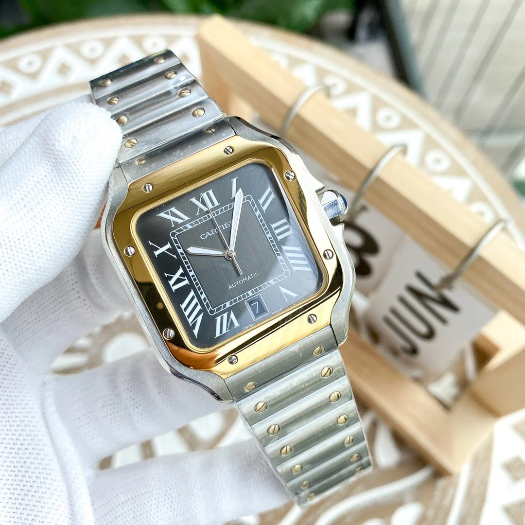 Cartier Watch SANTOS DE CARTIE STEEL GREY DIAL