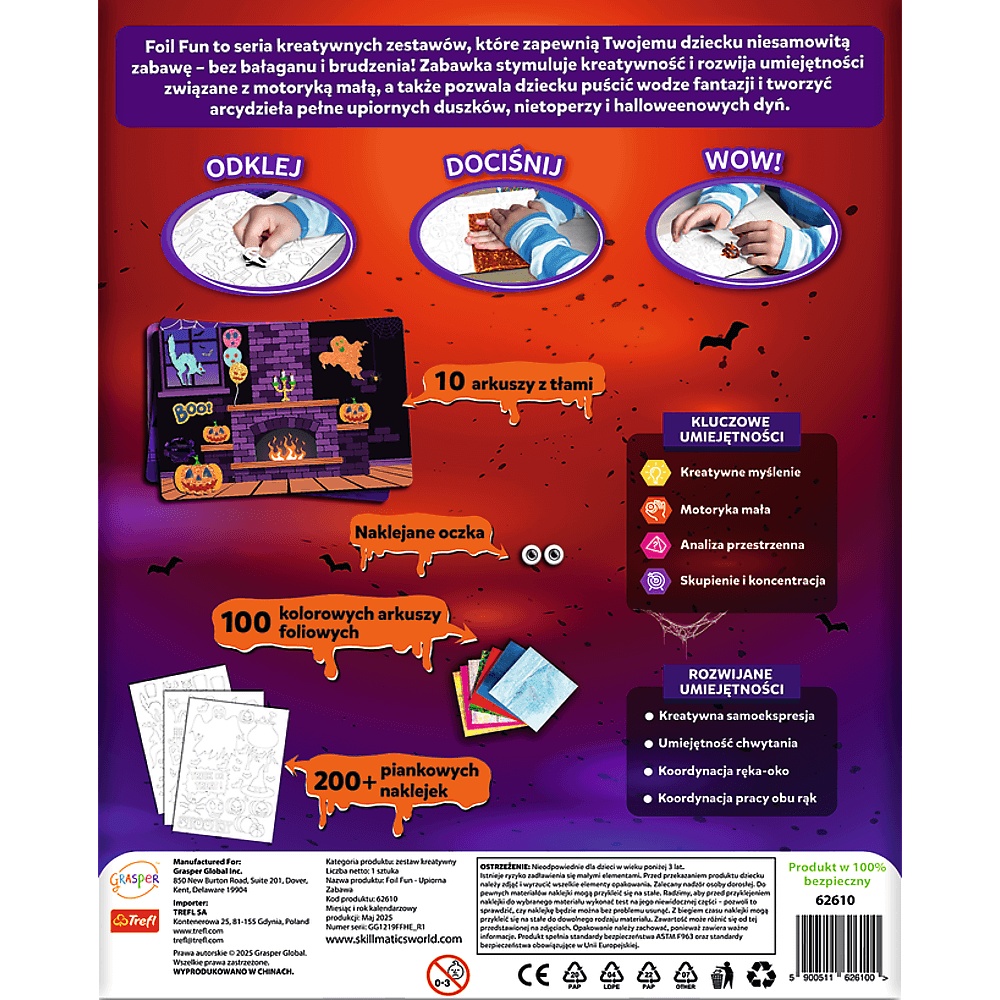 Zestaw Kreatywny Skillmatics, Foil Fun, Upiorna Zabawa
