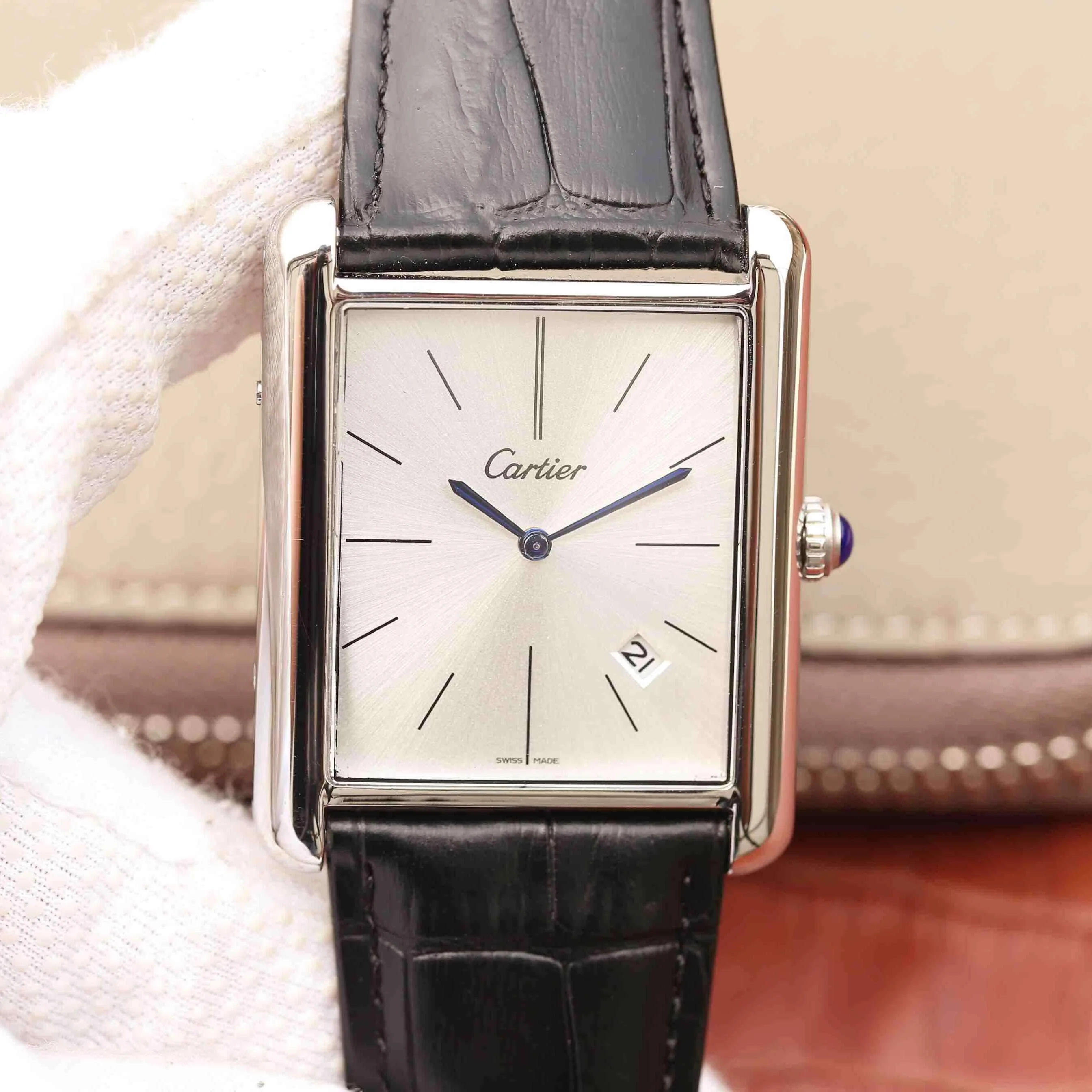 Cartier Watch TANK SOLO XI STEEL WHITE DIAL