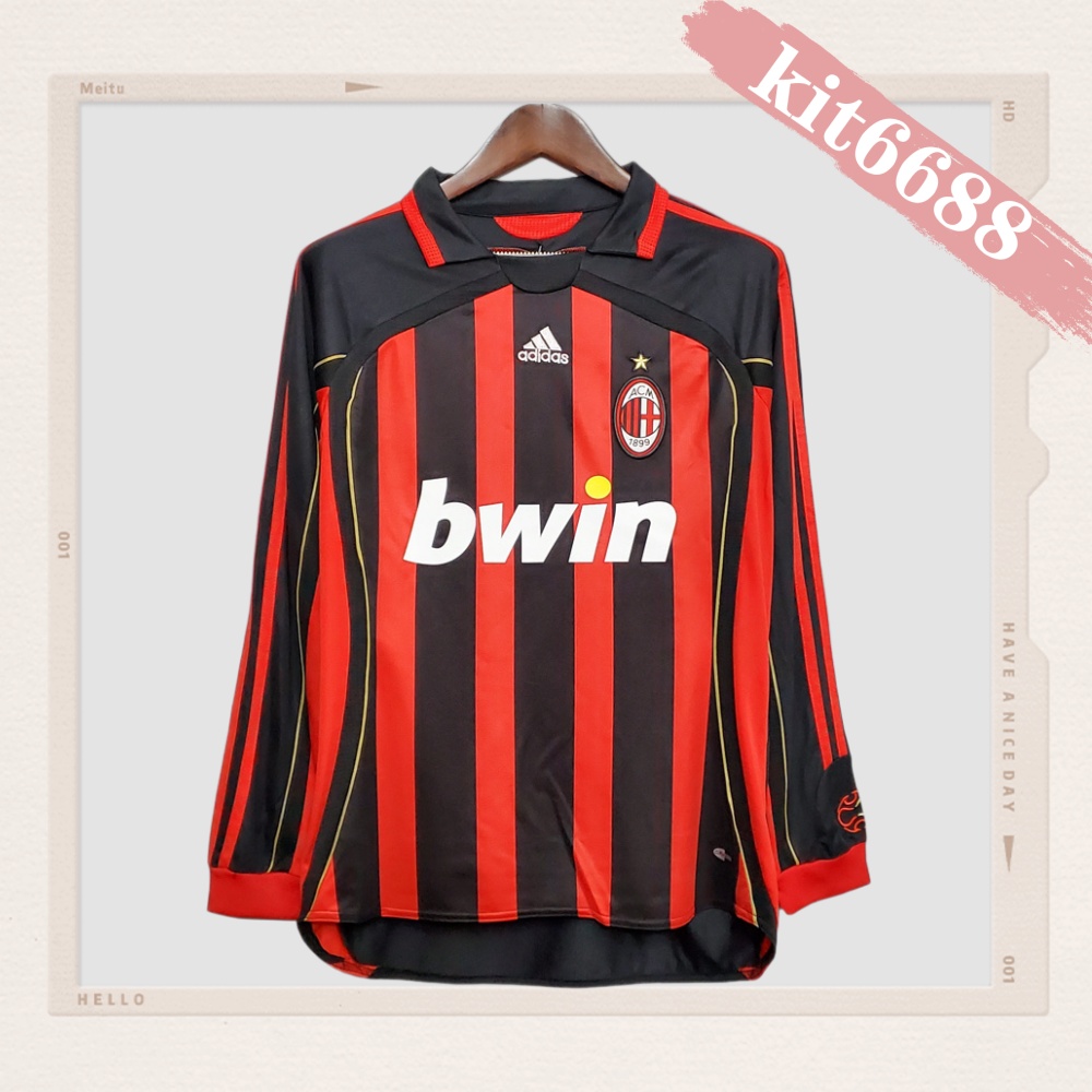 2006/2007 AC Milan Home Long Sleeve Vintage Football Shirt