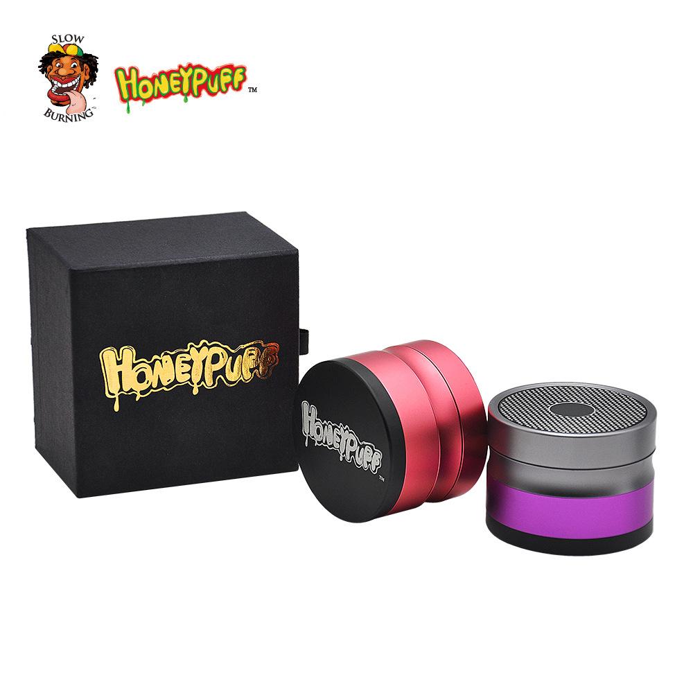 HoneyPuff Bluetooth Speaker 4 Layer 48mm Novelty Herb Grinder (4 Colors)