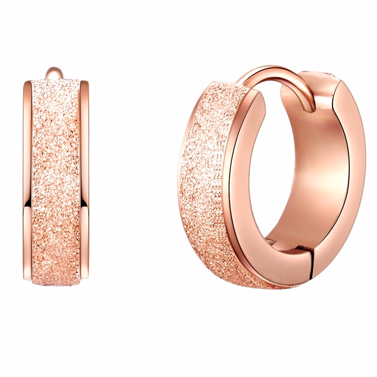 Creolen Edelstahl in Roségold