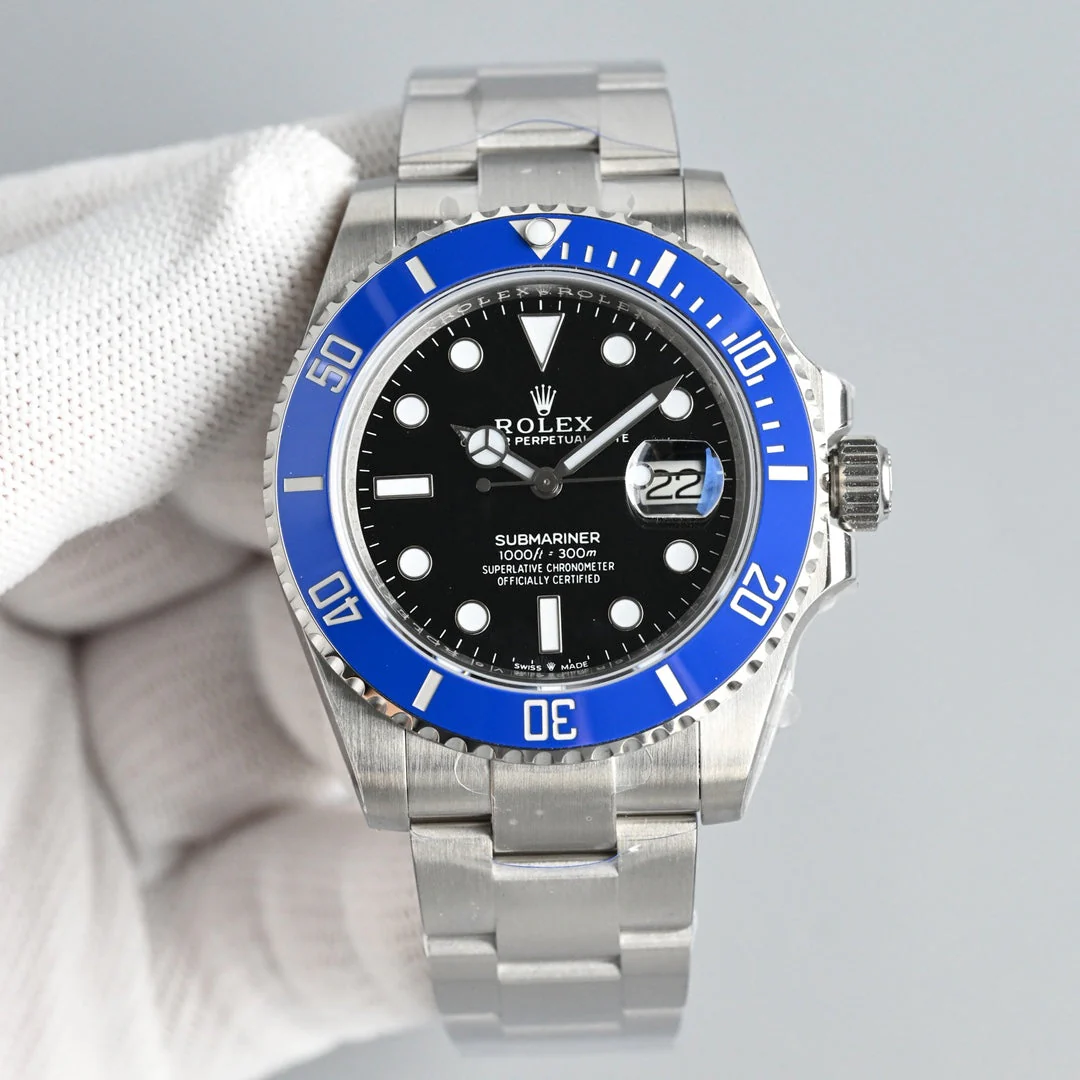 Rolex Watch Submariner 41mm Silver Blue Black Dial