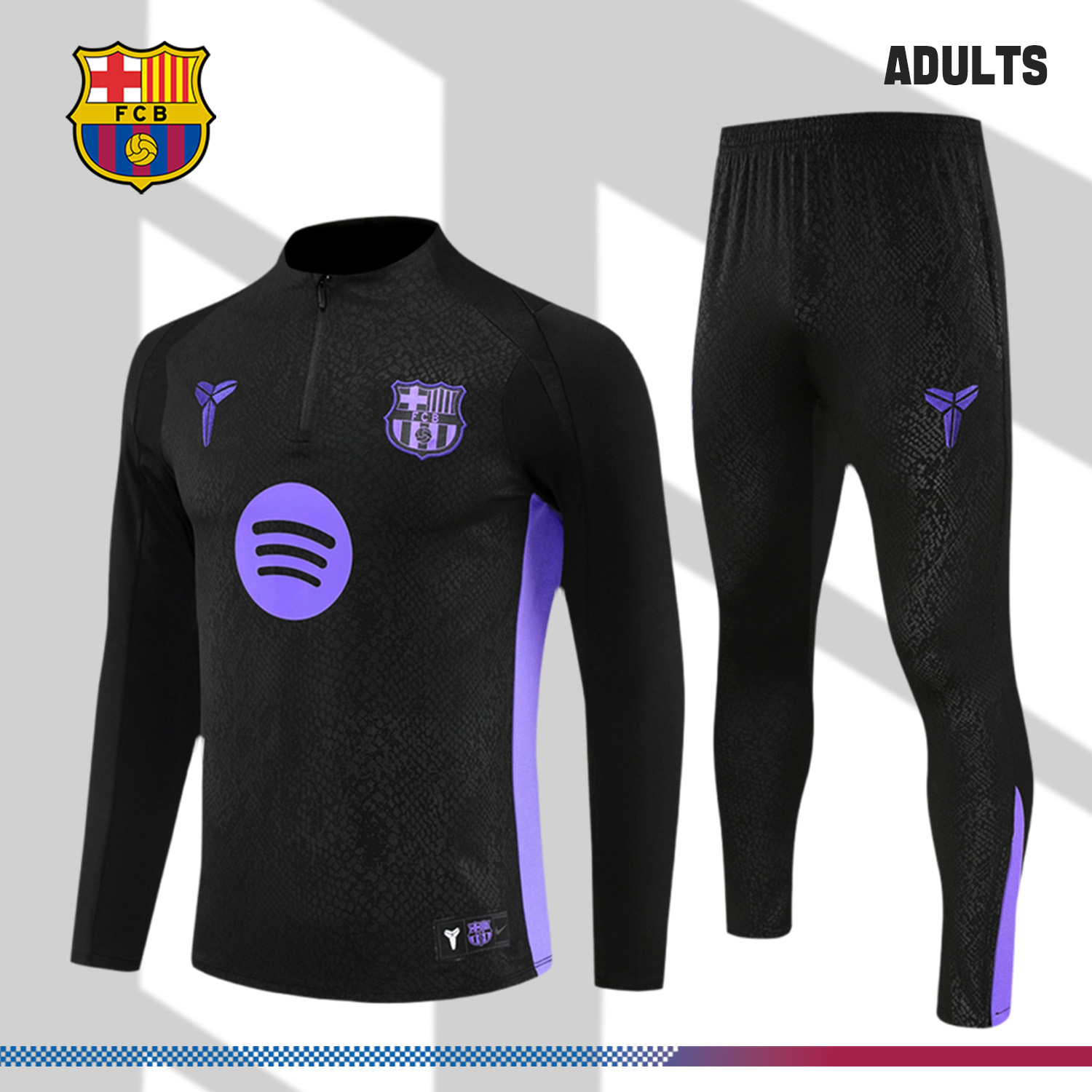 2025/2026 Barcelona Adults Half-Zip Training Kits (Adults Kit)