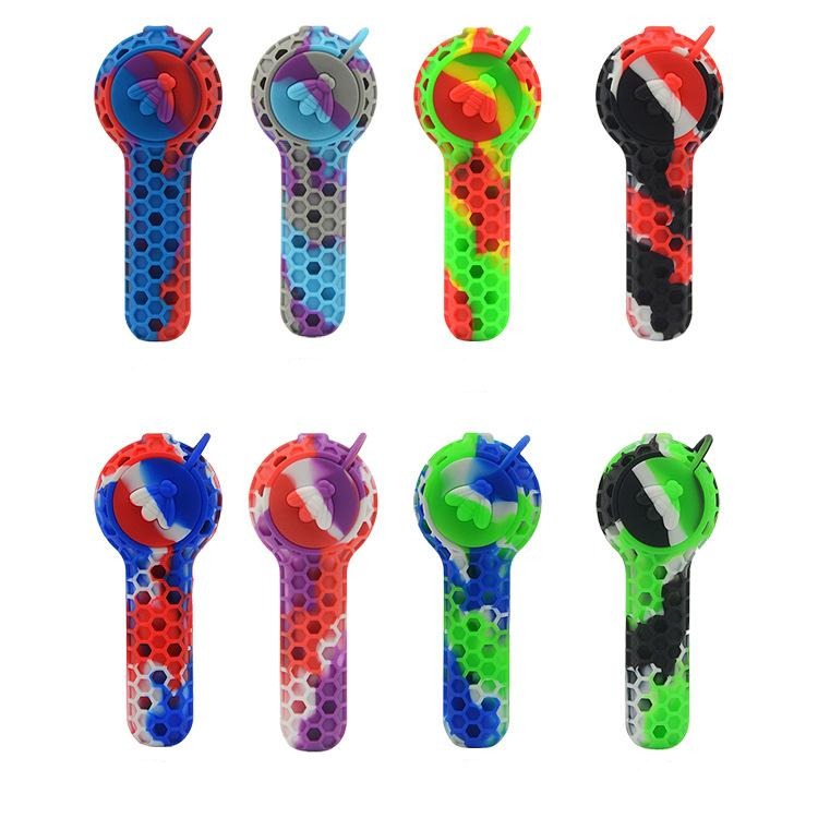 Honeybee Camouflage Silicone Pot Pipe