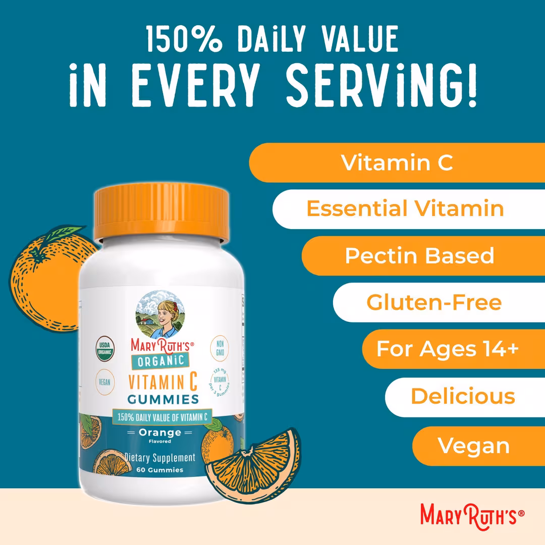 MaryRuth's  Organic Vitamin C Gummies Orange