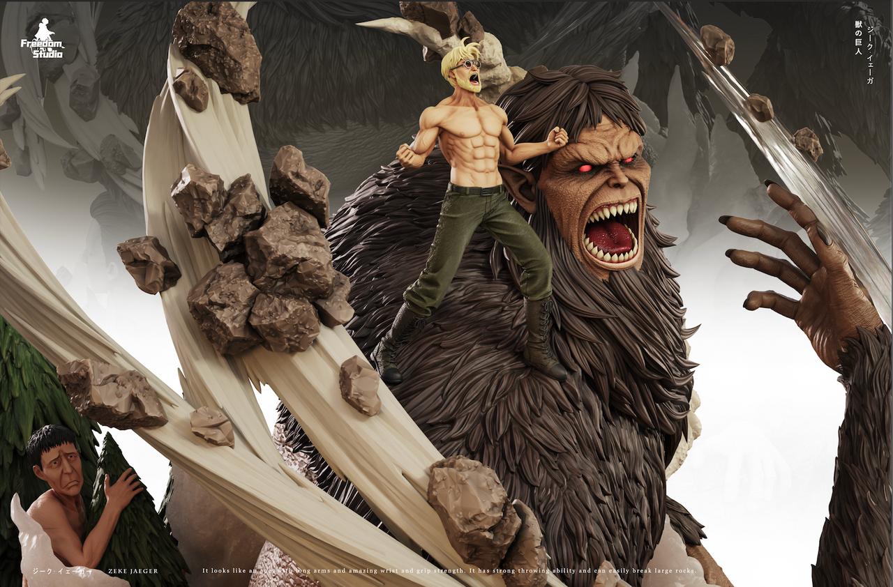 Attack on Titan - Zeke Jaeger & Beast Titan | Resin Statue | by Freedom Studio