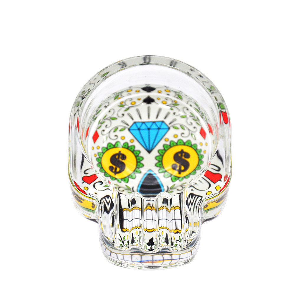 Skull Glass Cigarette Ashtray (Random Pattern)
