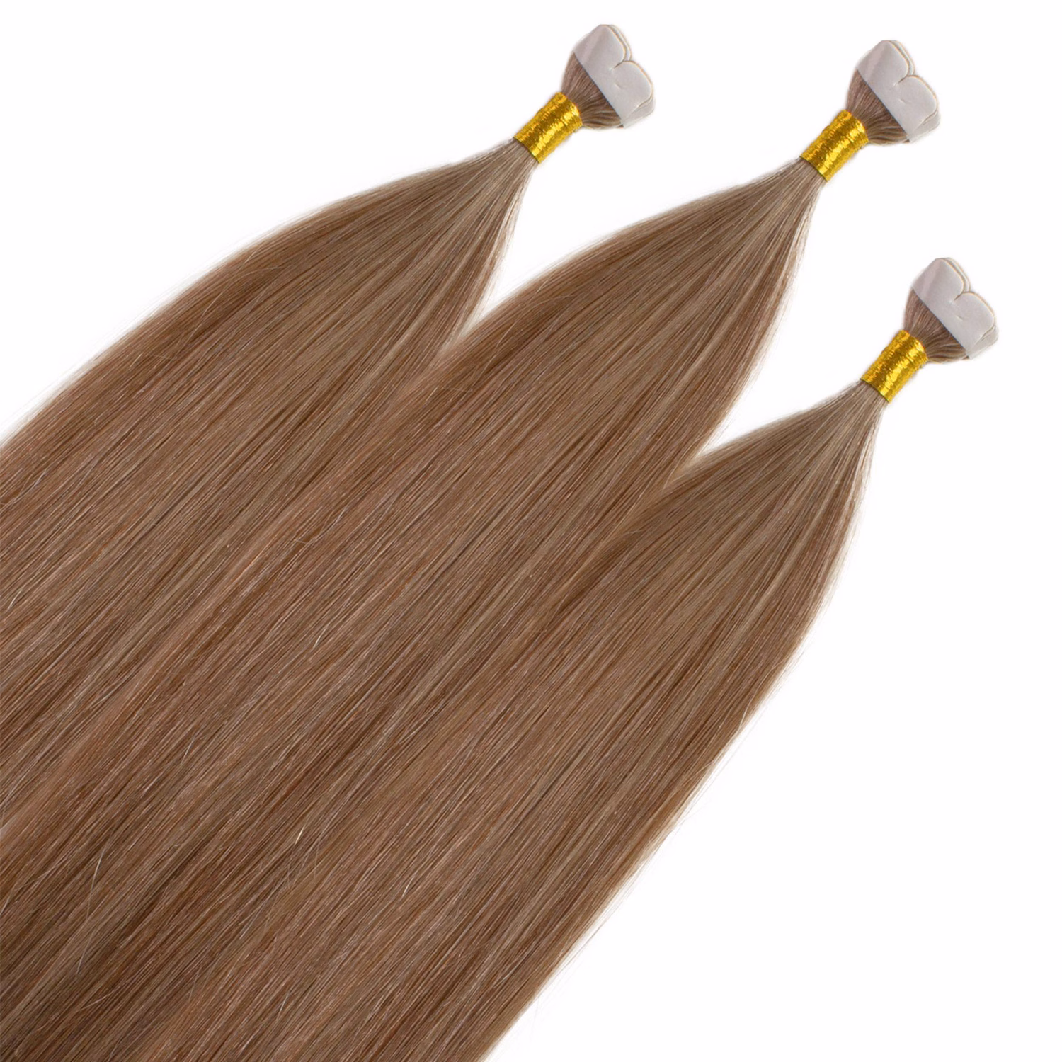 Mini Tape Extensions Premium Echthaar #8/01 Hellblond Natur-Asch