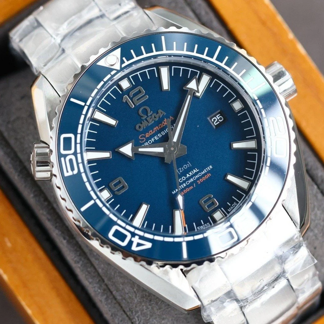 Omega Watch SEAMASTER PROFESSIONAL PLANET OCEAN 600M BLUE CERAMIC STEEL BRACELET