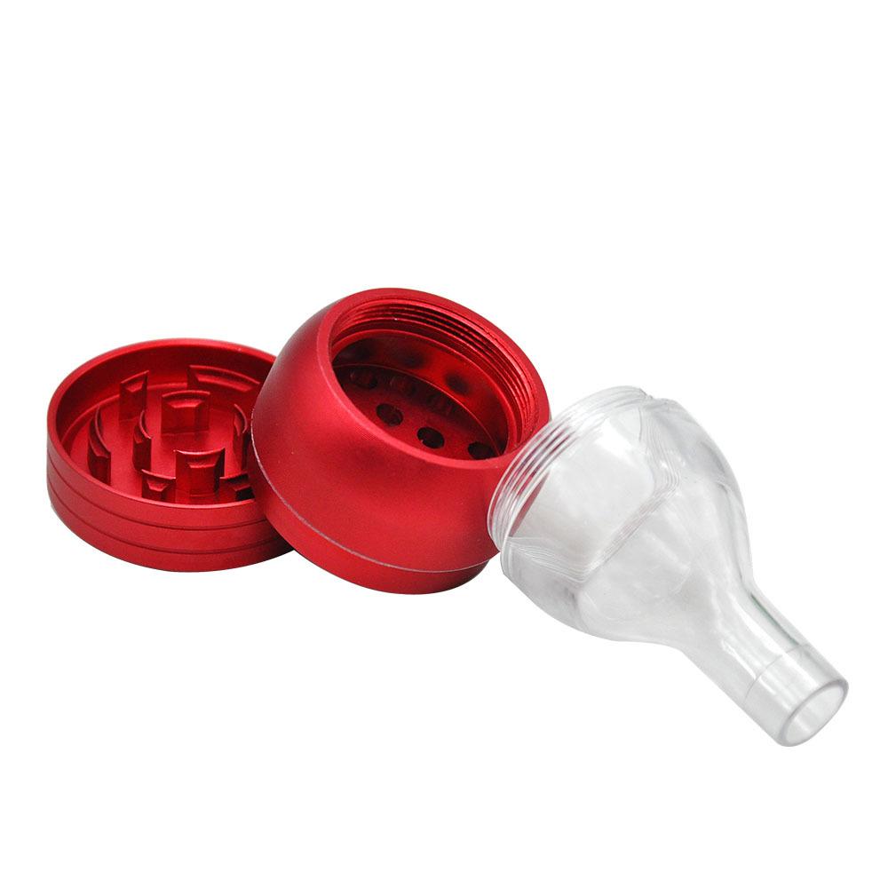 Aluminium Funnel 3 Layer Herb Grinder W/Roll Tube For Pre-Roll Cones (4 Colors)