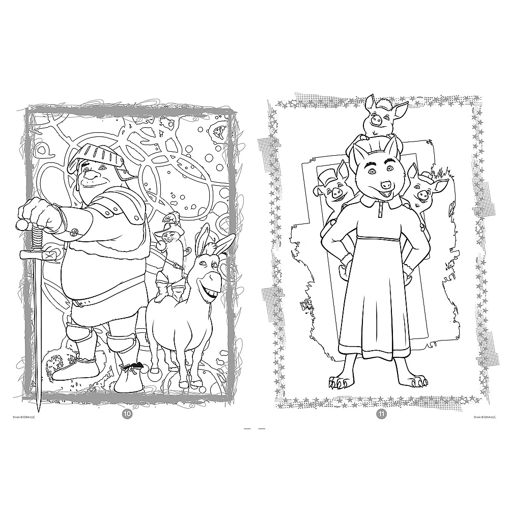Książka Aktywizująca Shrek, Kolorowanka
