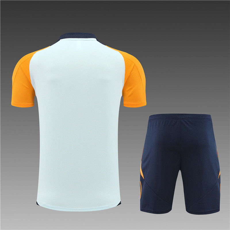 2024/2025 Real Madrid Yellow Adult Short Sleeve Training Suit (Adult Kit)