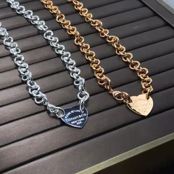 Tiffany Necklace Dupe, Heart Tag Necklace