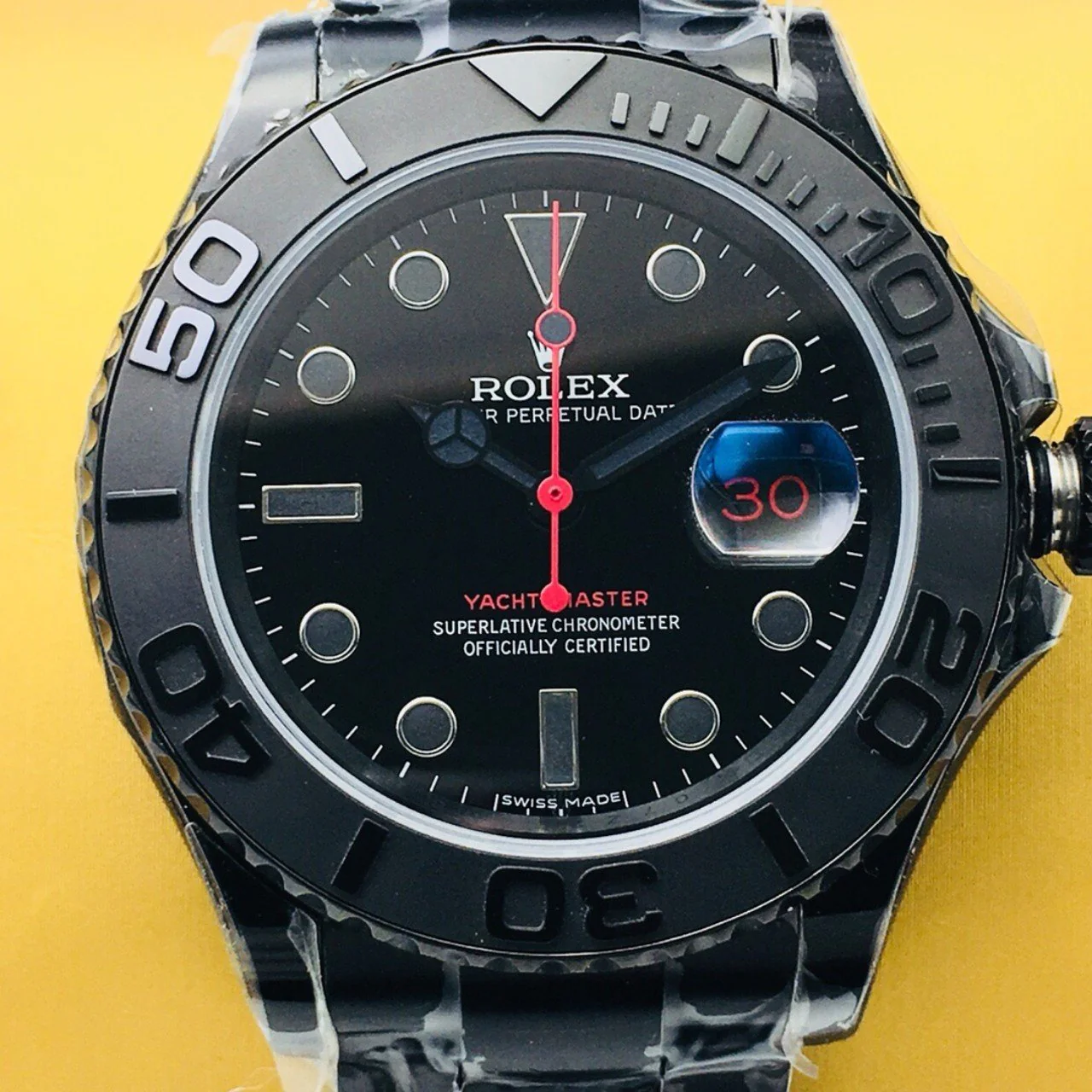 Rolex Watch YACHT-MASTER 40 BLACK PVD RED TASTE