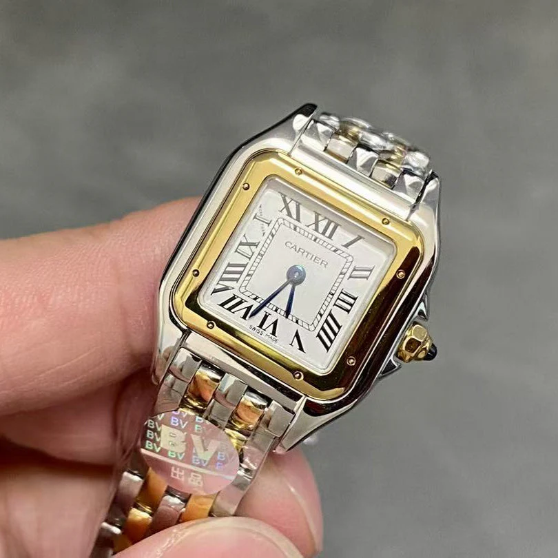 Cartier Watch PANTHERE DE CARTIE 22MM QUARTZ GOLD STEEL WHITE DIAL BEST VERSION