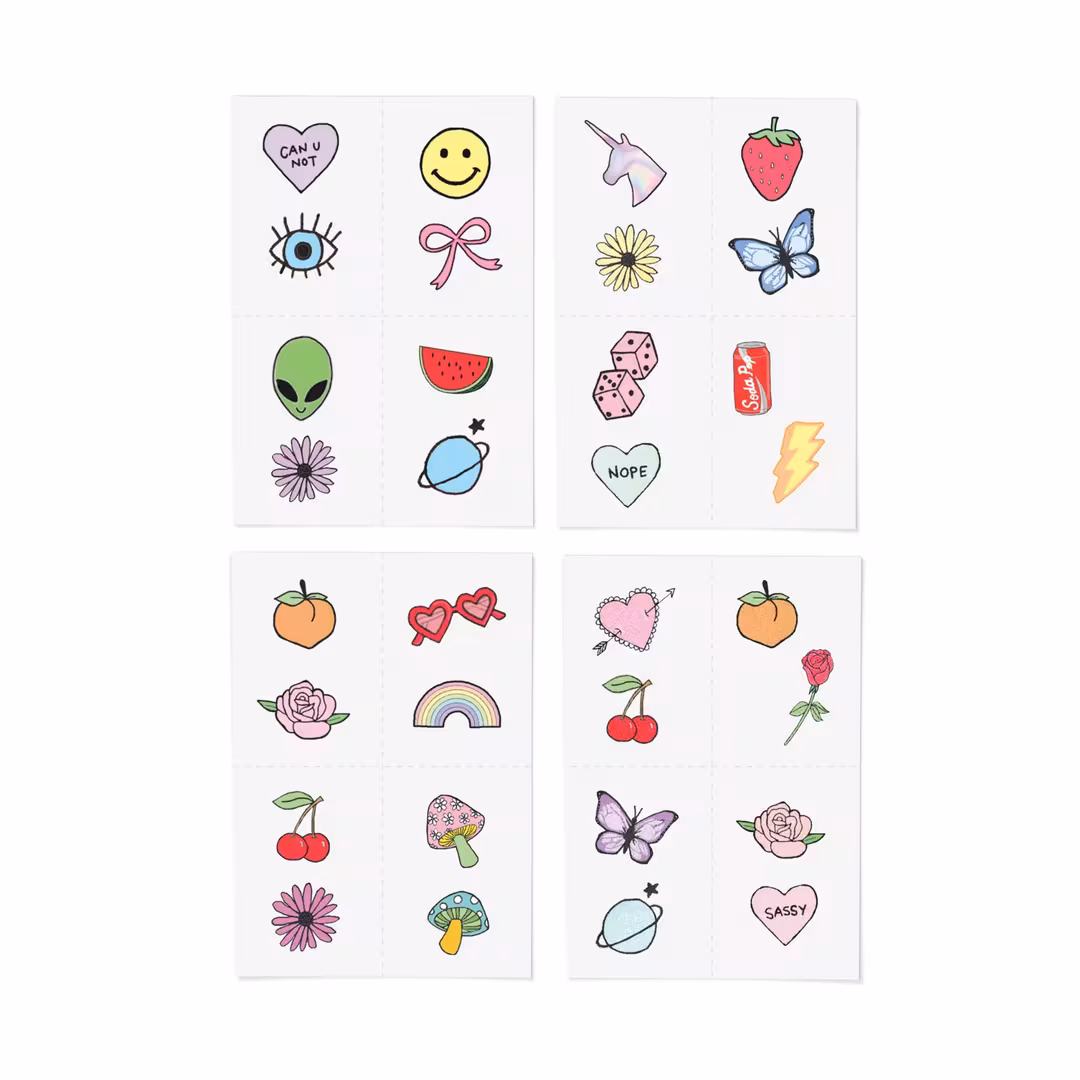 Inked by Dani  Retro Littles Temporary Tattoo Pack