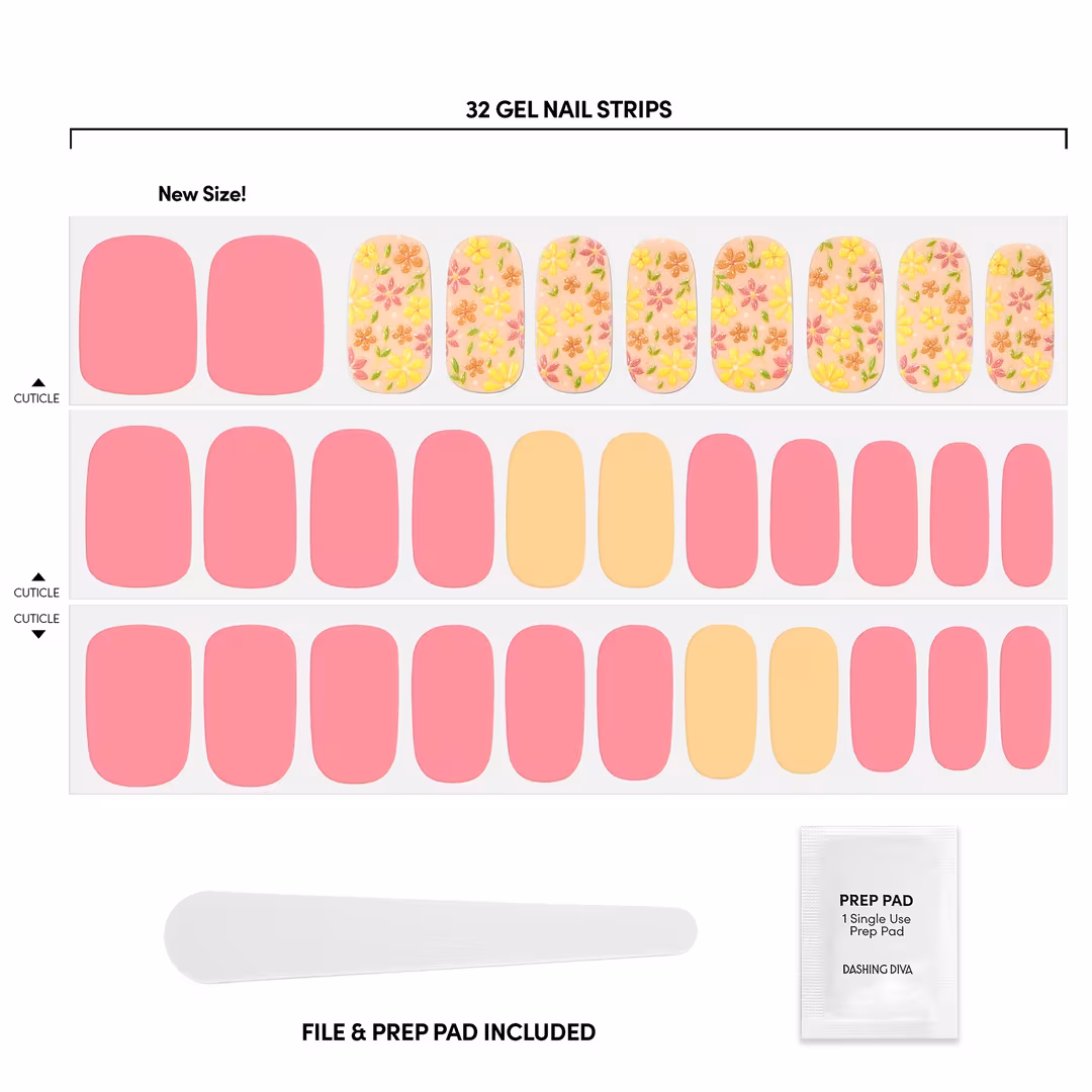 Dashing Diva  GLOSS, Gel Nail Polish Strips, Busy Bee