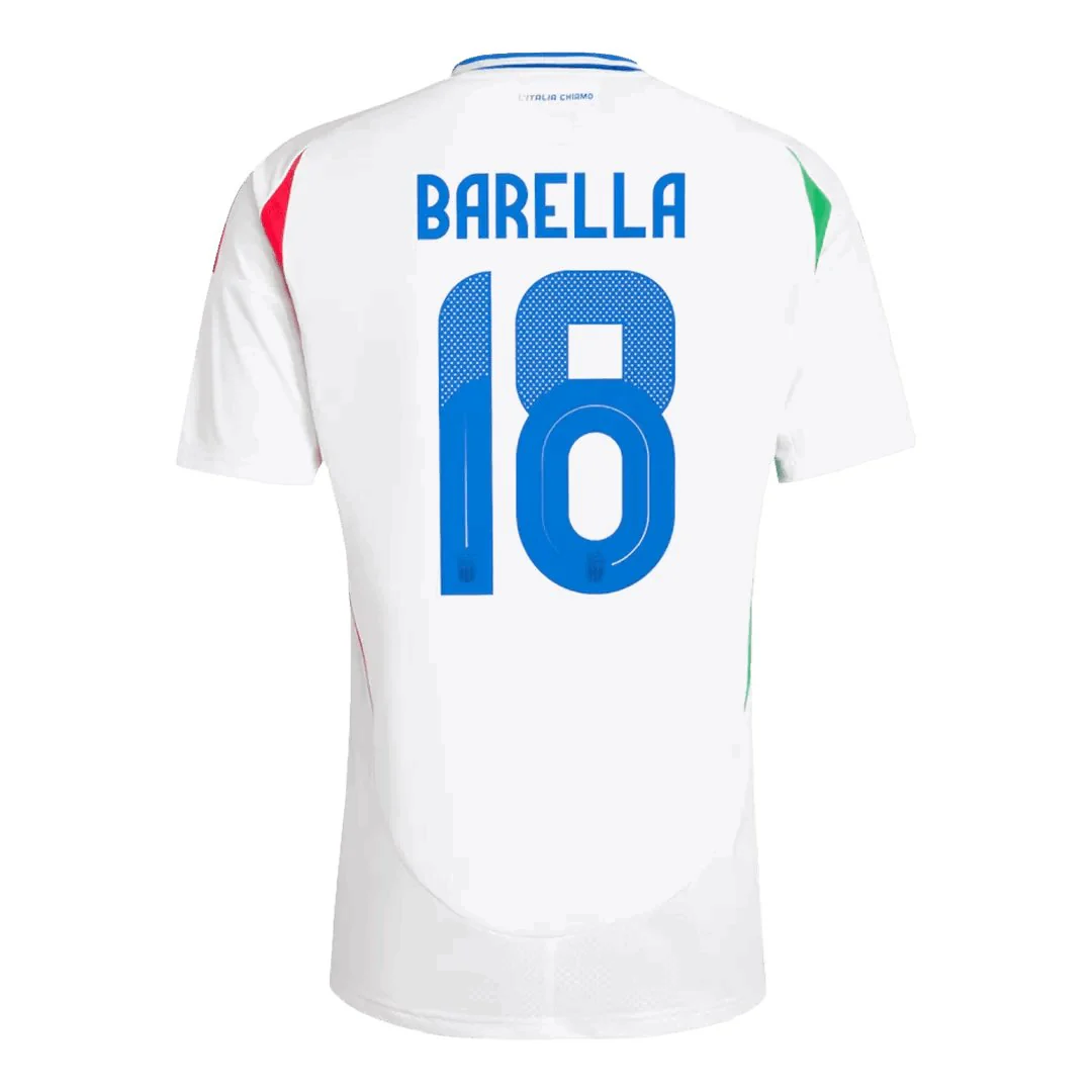 BARELLA #18 Italy Away Soccer Jersey Euro 2024