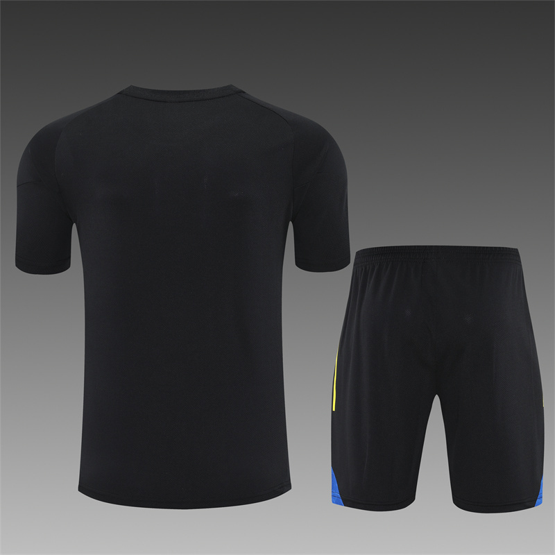 25/26 Manchester United black Short Sleeve Training Wear ( Adult kit Kids )