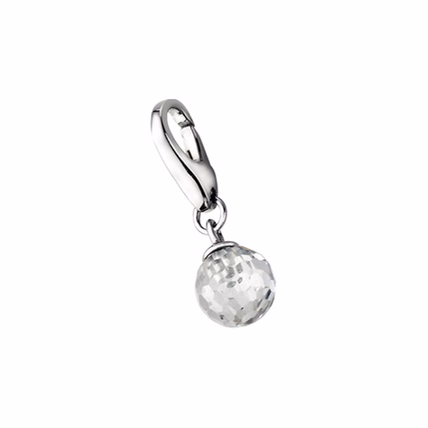 Charm Zirkonia Kugel, Silber 925
