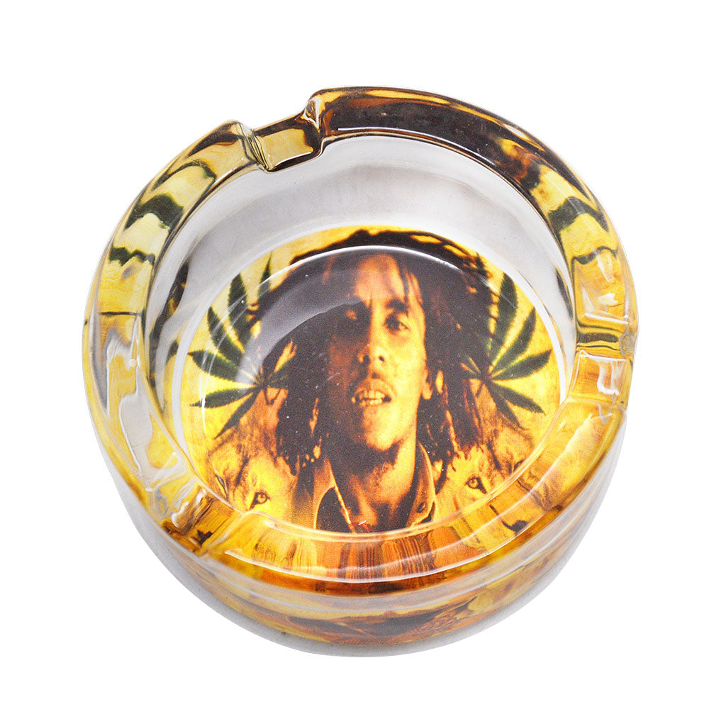 Marijuana Leaf Glass Ashtray (Random Pattern)