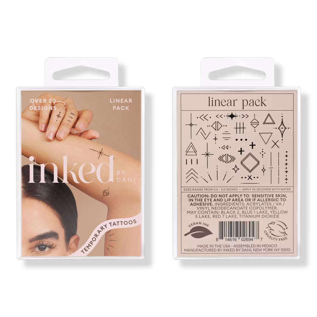 Inked by Dani  Linear Temporary Tattoo Pack