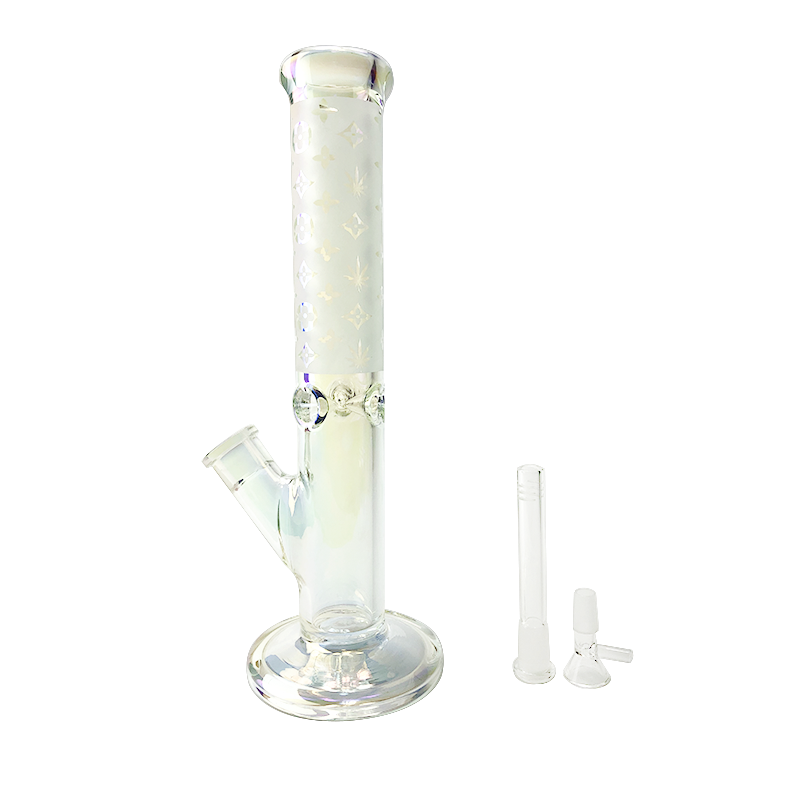 14 Straight Neck Painting Glass Bong
