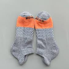BOMBAS Ankle Socks-Grey&Orange