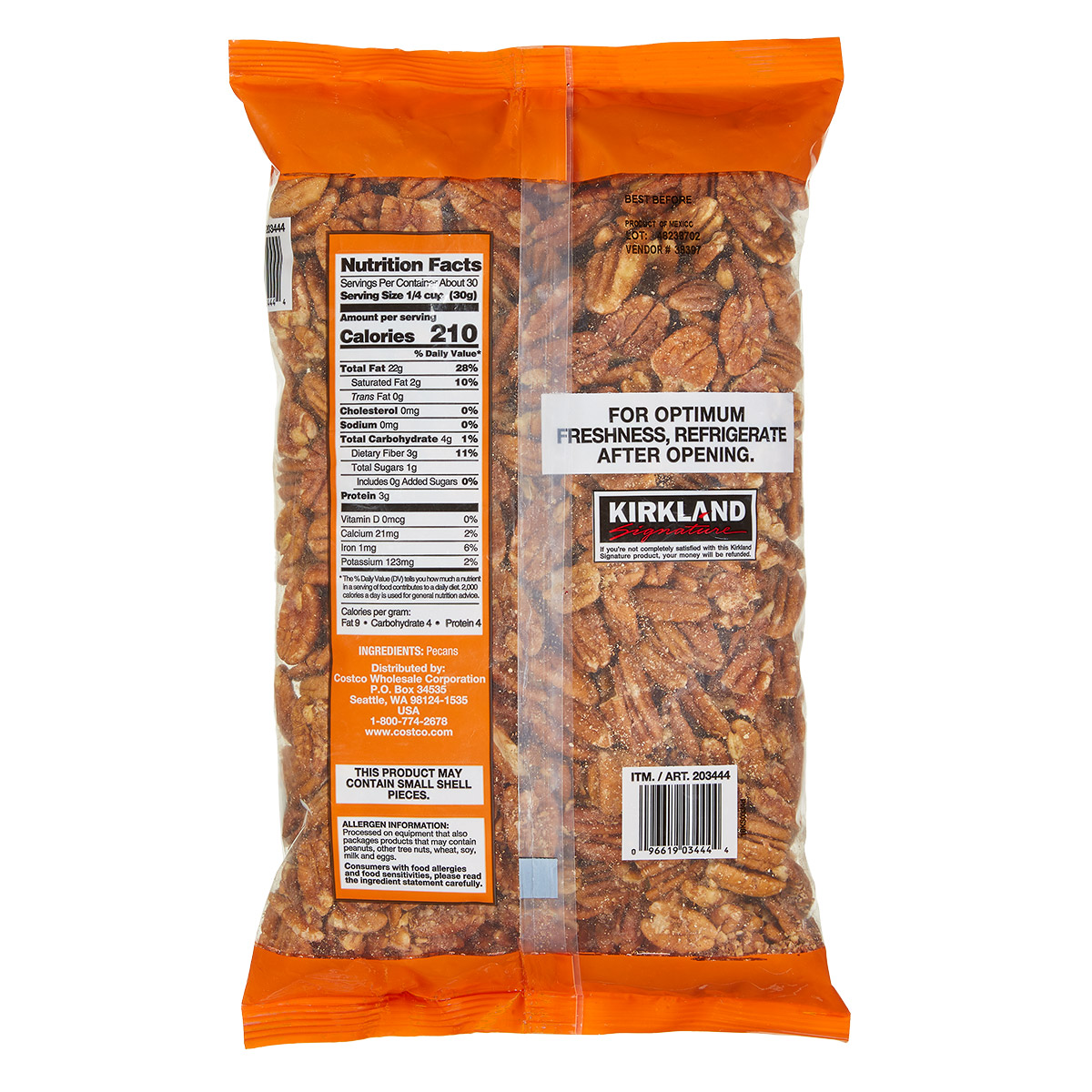 Kirkland Signature Pecan Halves, 2 lbs